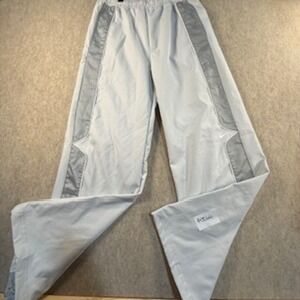 Nike Mens Wide Leg Track Pants Grey Silver Athletic Streetwear Size Small